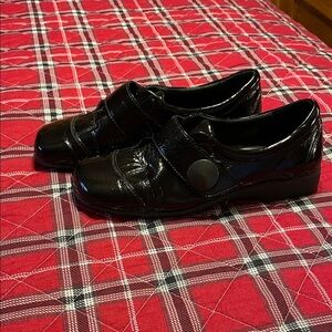 Josef Seibel Black Patent Leather Loafers